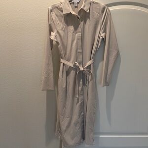 Athleta Long Sleeve Beige Dress